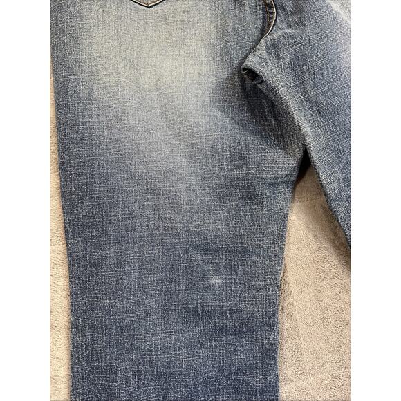 Zana Di Jeans Women 18 Blue High Rise Classic Faded Wide Leg Stretch Denim Boho - Picture 7 of 11